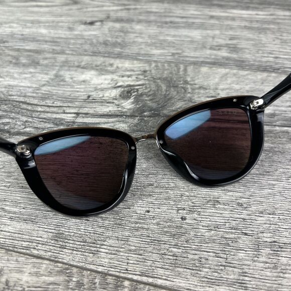 DIFF Eyewear “ROSE” Sunglasses Womens Black Silver Polarized Cat-Eye - Picture 4 of 11
